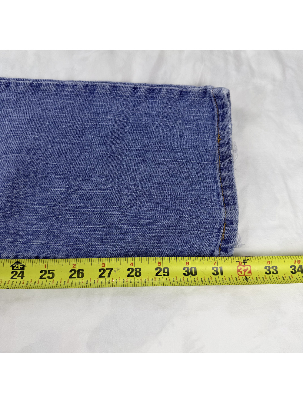 Levi's 505 Women's Jeans Size 6 M Distressed Straight Leg Y2K Faded Blue Denim - Picture 13 of 15